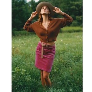Anthropologie Pink Mini Skirt